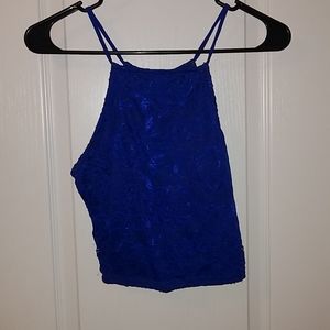Blue crop top